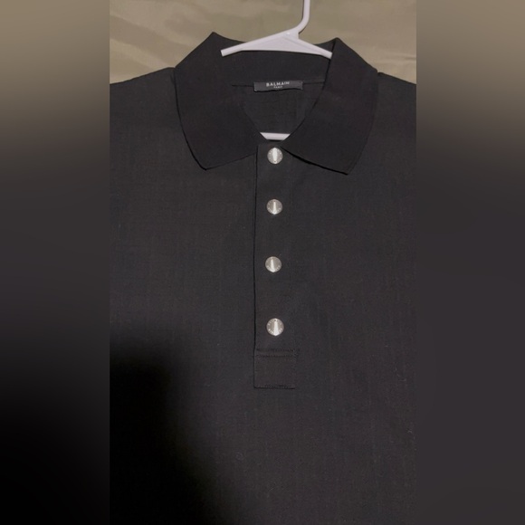 Balmain Men’s Pique Polo $795 Xl - Picture 5 of 7